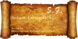 Sulyok Fortunát névjegykártya